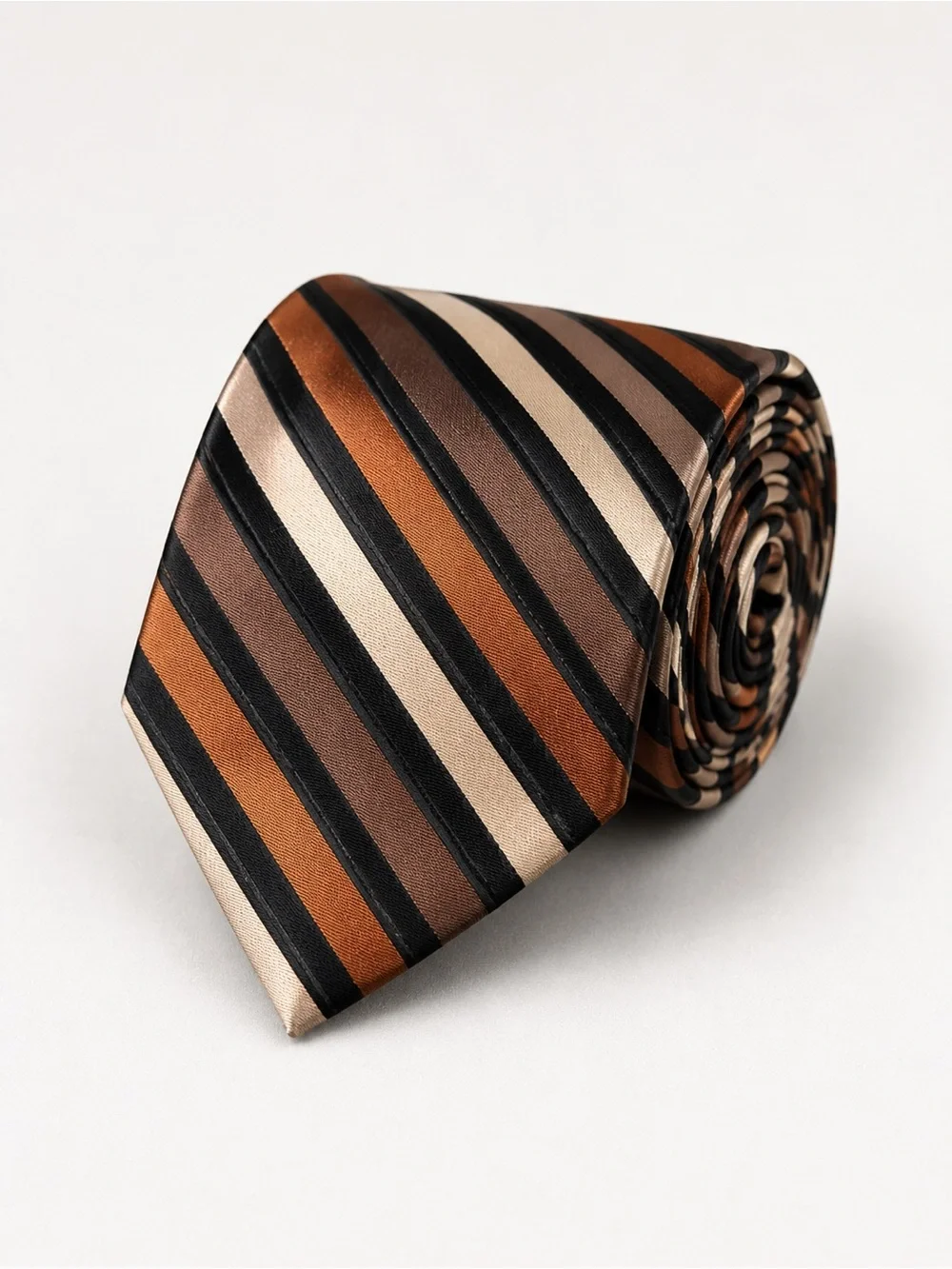 Mens Silk Striped Neck Tie Luxe Old Money Quiet Luxury‎ Preppy Wedding